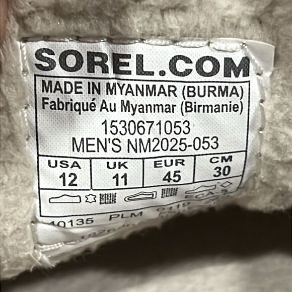 🔥🔥SOREL “DUDE MOC” Gray Suede Slippers Slip-On Loafers - Men Sz 12 - EXCELLENT - Picture 12 of 12